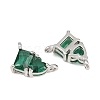 Brass Pave Cubic Zirconia Charms CU-CBA6A75-04P-04-2