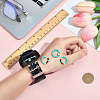 6Pcs 2 Styles Glass Beaded Decorative Rings for Smartwatch Band AJEW-CP0009-94A-3