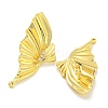 Rack Plating Butterfly Brass Micro Pave Clear Cubic Zirconia Stud Earrings EJEW-I313-08G-2