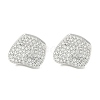 Rack Plating Brass Micro Pave Clear Cubic Zirconia Stud Earrings for Women EJEW-M260-09P-1