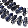 Natural Sodalite Double Terminated Point Beads Strands G-H069-B18-01-4