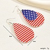 Geometric Teardrop Earrings with American Flag Pendant for Women RS1846-1-1