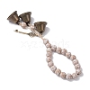 Brass Bell Key Pendant Decorations HJEW-JM04230-03-4