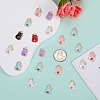 60Pcs 6 Colors Alloy Enamel Pendants ENAM-SZ0004-05-4