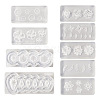 9Pcs 9 Style DIY Shell/Flower/Leaf/Feather Shape Earring Ornament Silicone Molds DIY-TA0004-28-2