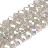 Electroplate Glass Beads Strands EGLA-A034-J8mm-B09-1