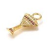 Brass Micro Pave Cubic Zirconia Pendants KK-M295-22G-02-2