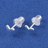 999 Sterling Silver Stud Earrings for Women EJEW-S215-30S-07-2