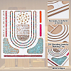 Rectangle Wood Bead Design Boards ODIS-WH0038-54-4