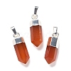 Natural Carnelian Pointed Pendants G-G737-08I-S-1