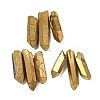 Electroplated Natural Quartz Crystal Graduated Beads Strands G-P315-A17-1