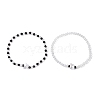 2Pcs Glass Beads Stretch Bracelets for Women BJEW-JB11395-2