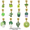 Plants Theme Alloy Enamel Pendants PALLOY-FS00008-7