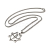 Non-Tarnish Heptagram Star Pendant Necklaces NJEW-C044-05P-2