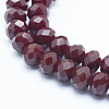 Faceted Rondelle Glass Beads Strands GLAA-E403-07-3