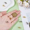 8pcs 2 Colors Brass Micro Pave Cubic Zirconia Donut Bails KK-HS0001-03-3