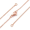 Brass Cable Chain Necklace Making NJEW-D302-78RG-1