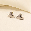 304 Stainless Steel Triangle Stud Earrings for Women BW0286-9-1