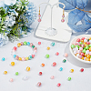 400Pcs 2 Styles Plating Eco-Friendly Poly Styrene Acrylic Beads OACR-PA0001-68-4
