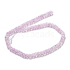 Transparent Spray Painting Crackle Glass Beads Strands GLAA-NH0001-05B-2