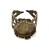 Cuff Brass Ring Cabochon Settings KK-G020-A-1