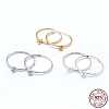 925 Sterling Silver Hoop Earring Findings STER-I016-069-4