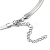 Non-Tarnish 201 Stainless Steel Herringbone Chain Necklaces NJEW-M187-06P-3