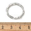 Rectangle Clear Cubic Zirconia Finger Rings RJEW-G337-13P-5