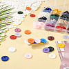 160Pcs 20 Colors 4-Hole Resin Buttons BUTT-TA0001-29C-7