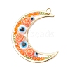 Brass Resin Pendants PALLOY-MZ01073-02-1