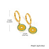 304 Stainless Steel Enamel Hoop Dangle Earrings WG1FBD6-04-1