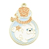 Golden Plated Alloy Enamel Pendants ENAM-L041-07G-05-1