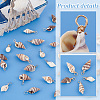 100Pcs 10 Styles Natural Shell Pendants PALLOY-AB00159-4