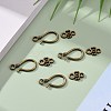 Alloy Hook and Eye Clasps X-PALLOY-2781-AB-FF-4