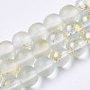 Frosted Spray Painted Glass Beads Strands GLAA-N035-03C-C09-1