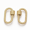 Brass Screw Carabiner Lock Charms KK-T047-02G-2