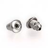 Tarnish Resistant 304 Stainless Steel Ear Nuts Findings X-STAS-R071-29-3