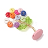 Resin Button Tree of Life Decorations AJEW-JF03414-03-4