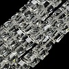 Faceted Cube Shaped Crystal Glass Beads Strands X-GLAA-F008-F01-2