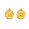 Golden Plated Alloy Enamel Charms ENAM-Q437-13M-1