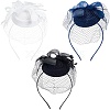 3 Sets 3 Colors Mesh Veil Hair Bands MRMJ-WR0001-05-1