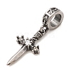 316 Surgical Stainless Steel & Rhinestone European Dangle Charms SA-CBA7555-17AS-02-2