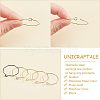 Unicraftale 30Pcs 5 Colors Ion Plating(IP) 316 Surgical Stainless Steel Hoop Earrings Findings STAS-UN0030-95-4