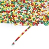 4 Colors Christmas 11/0 Grade A Baking Paint Glass Seed Beads SEED-X0058-12-3