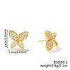 Shiny and Simple Brass Stud Earrings QJ1197-1-1