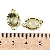 Natural Prehnite Faceted Oval Connector Charms G-I382-04G-01-3