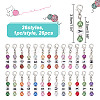 26Pcs 26 Styles Letter A~Z Acrylic Pendant Stitch Markers HJEW-NB00051-2