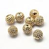 Rack Plating Brass Cubic Zirconia Beads ZIRC-S001-10mm-A01-1