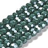 Electroplate Opaque Glass Beads Strands EGLA-A035-P8mm-A23-1