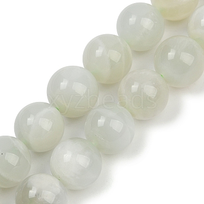 Natural Green Moonstone Beads Strands G-NH0060-A01-03-1